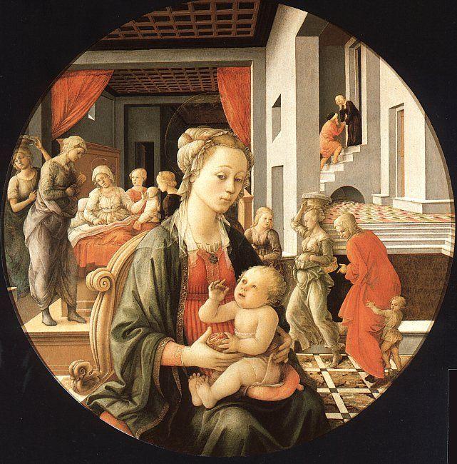 Fra Filippo Lippi Madonna and Child with Stories from the Life of St.Anne